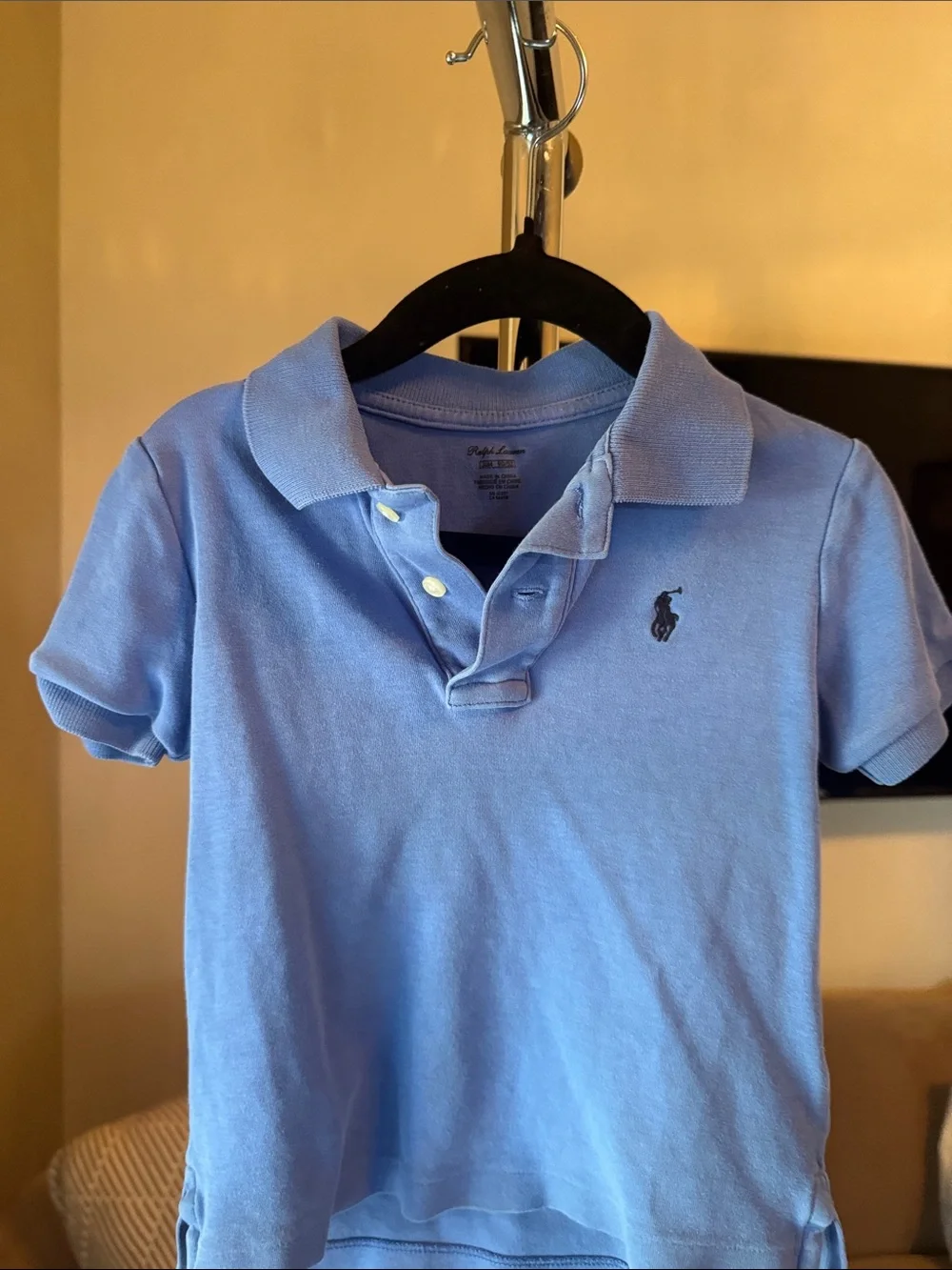 Ralph Lauren Boys Blue Polo Shirt with Pony Logo